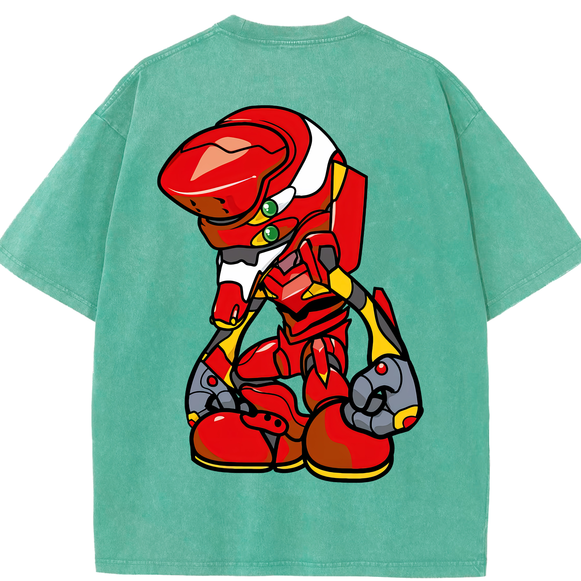 （画像用） EVA 新世紀エヴァンゲリオン 綿100% ヴィンテージ風 半袖Tシャツ（背面プリント）